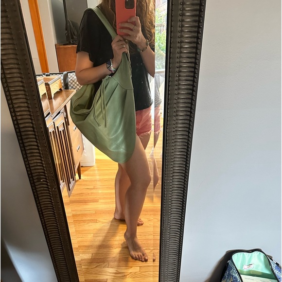 Free People Slouchy Carry All Spearmint - Picture 5 of 13